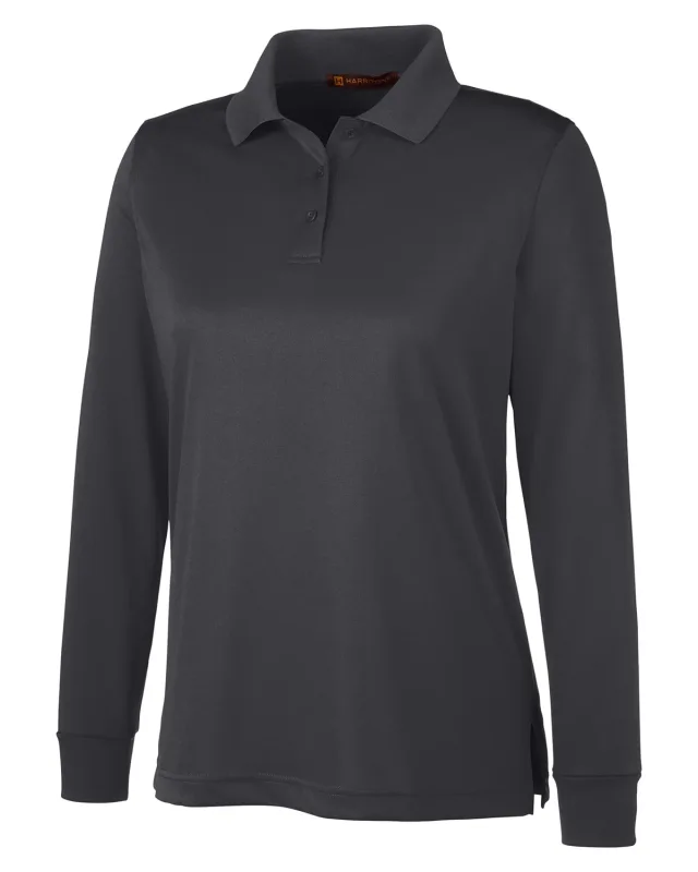 Harriton Ladies' Advantage Snag Protection Plus IL Long Sleeve Polo — view 26