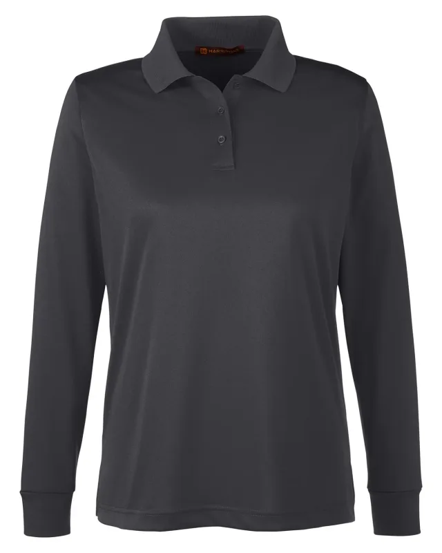 Harriton Ladies' Advantage Snag Protection Plus IL Long Sleeve Polo — view 28