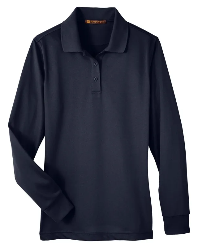 Harriton Ladies' Advantage Snag Protection Plus IL Long Sleeve Polo — view 33