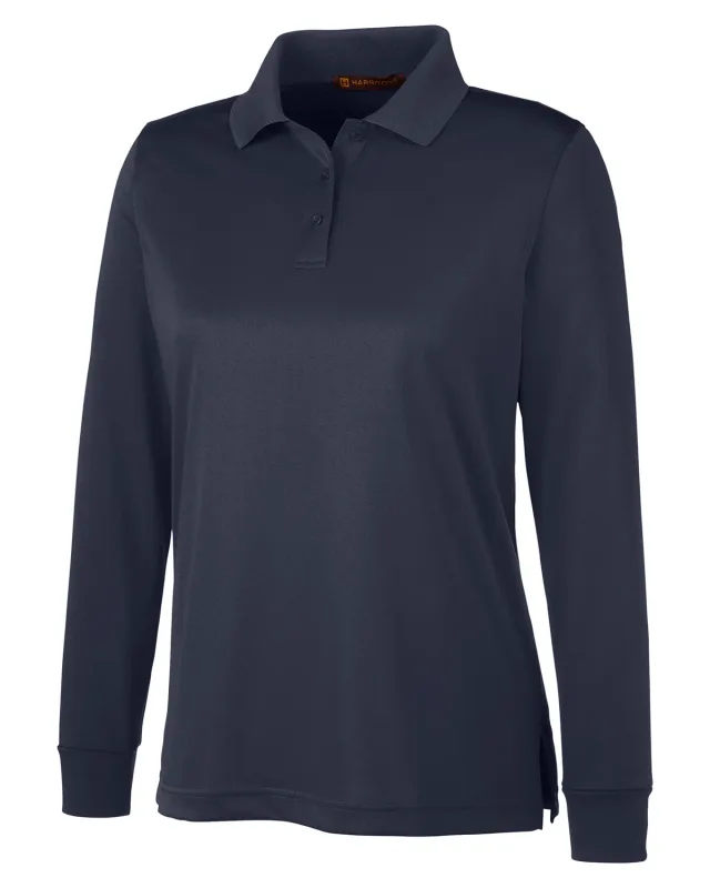 Harriton Ladies' Advantage Snag Protection Plus IL Long Sleeve Polo — view 36