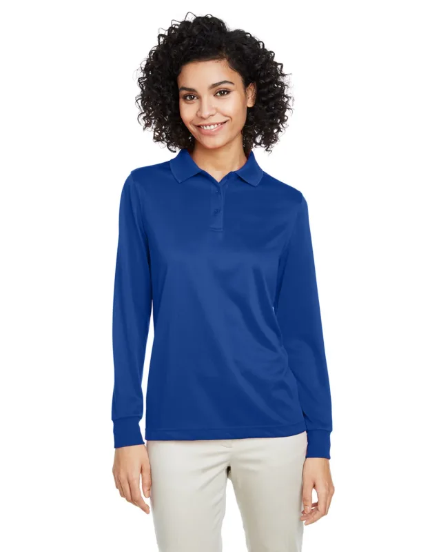 Harriton Ladies' Advantage Snag Protection Plus IL Long Sleeve Polo — view 4