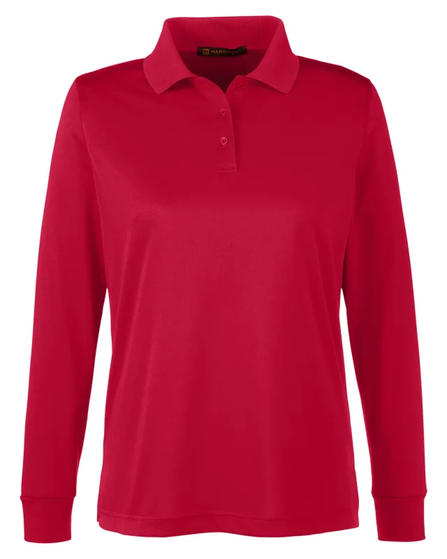 Harriton Ladies' Advantage Snag Protection Plus IL Long Sleeve Polo — view 48