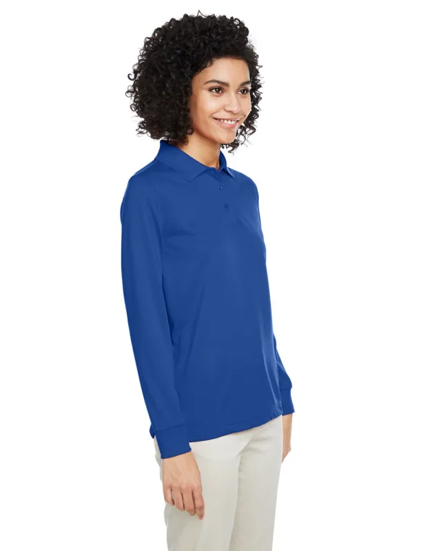 Harriton Ladies' Advantage Snag Protection Plus IL Long Sleeve Polo — view 9