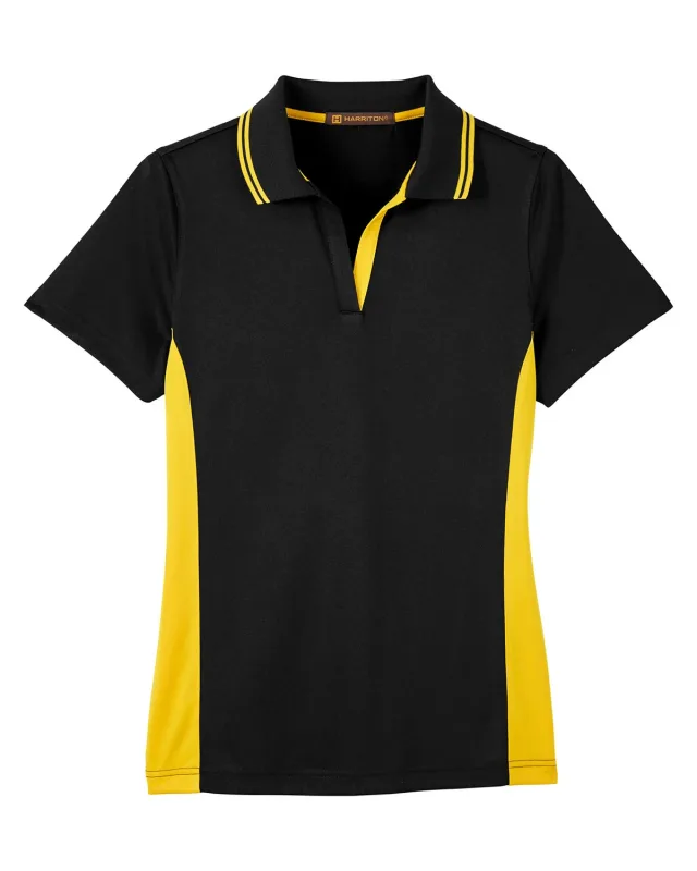 Harriton Ladies' Flash Snag Protection Plus IL Colorblock Polo — view 3