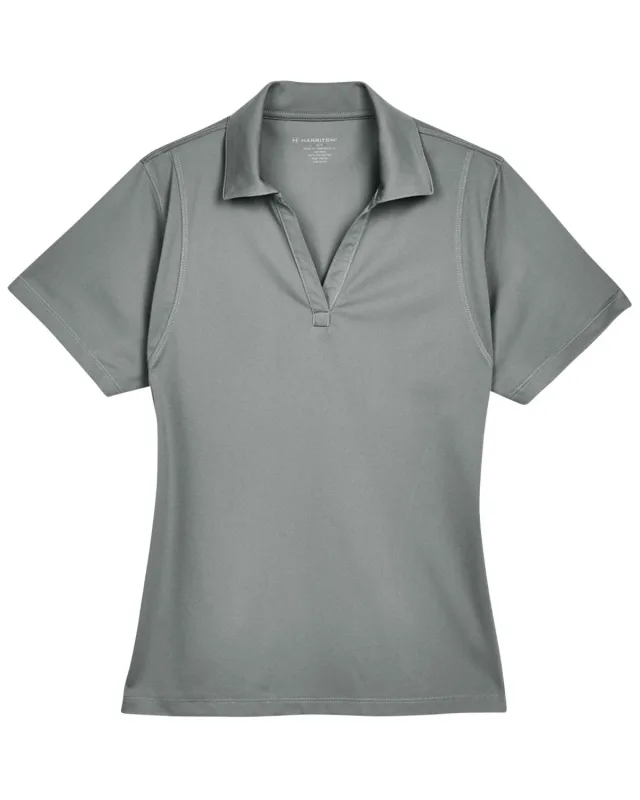 Harriton Ladies' Micro-Piqué Polo — view 10