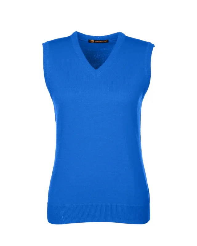Harriton Ladies' Pilbloc V-Neck Sweater Vest — view 11