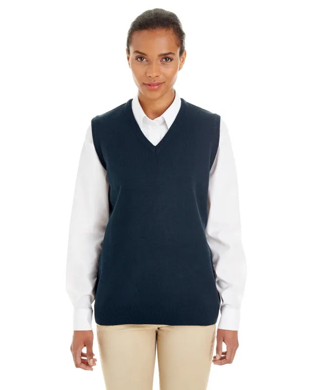 Harriton Ladies' Pilbloc V-Neck Sweater Vest — view 14