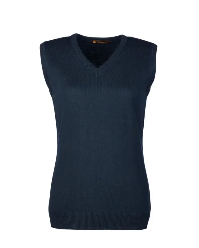 Harriton Ladies' Pilbloc V-Neck Sweater Vest — view 15