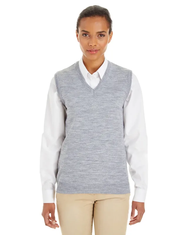 Harriton Ladies' Pilbloc V-Neck Sweater Vest — view 2