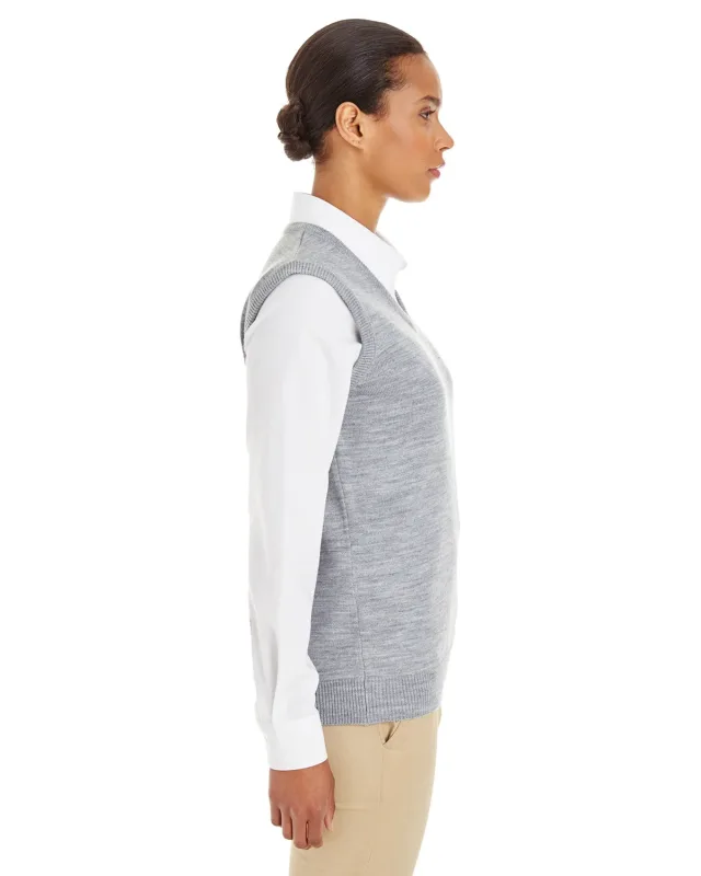 Harriton Ladies' Pilbloc V-Neck Sweater Vest — view 4