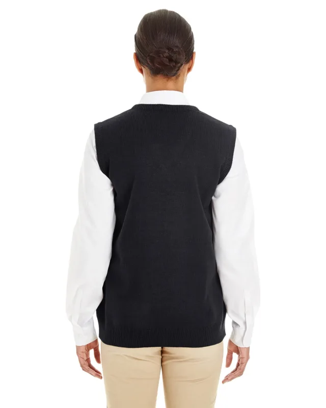 Harriton Ladies' Pilbloc V-Neck Sweater Vest — view 5