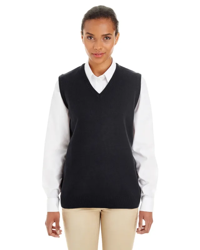 Harriton Ladies' Pilbloc V-Neck Sweater Vest — view 6