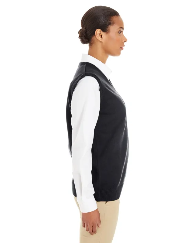 Harriton Ladies' Pilbloc V-Neck Sweater Vest — view 8