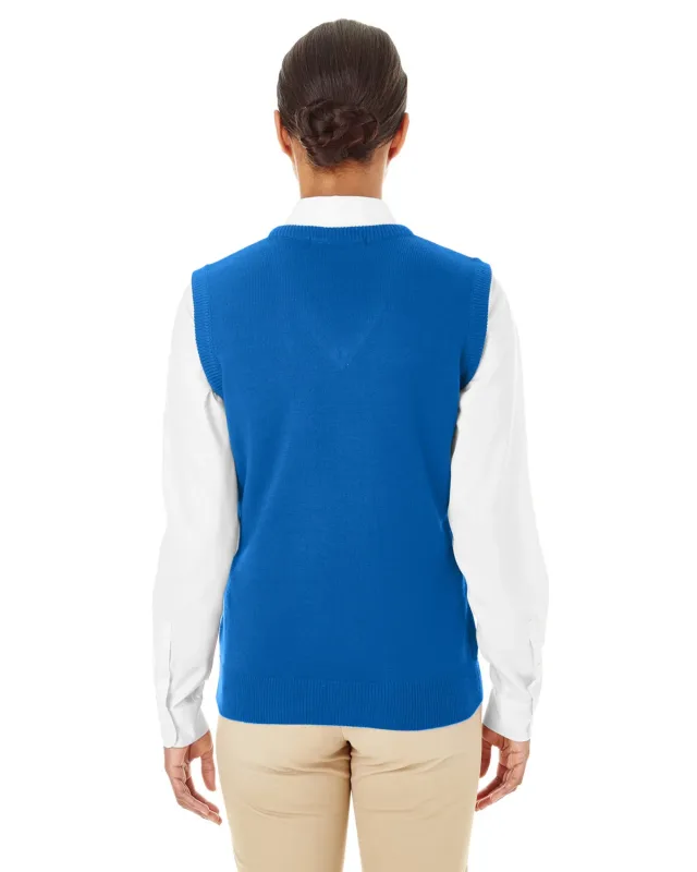 Harriton Ladies' Pilbloc V-Neck Sweater Vest — view 9