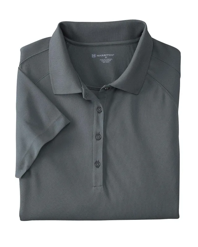 Harriton Ladies' Polytech Mesh Insert Polo — view 11