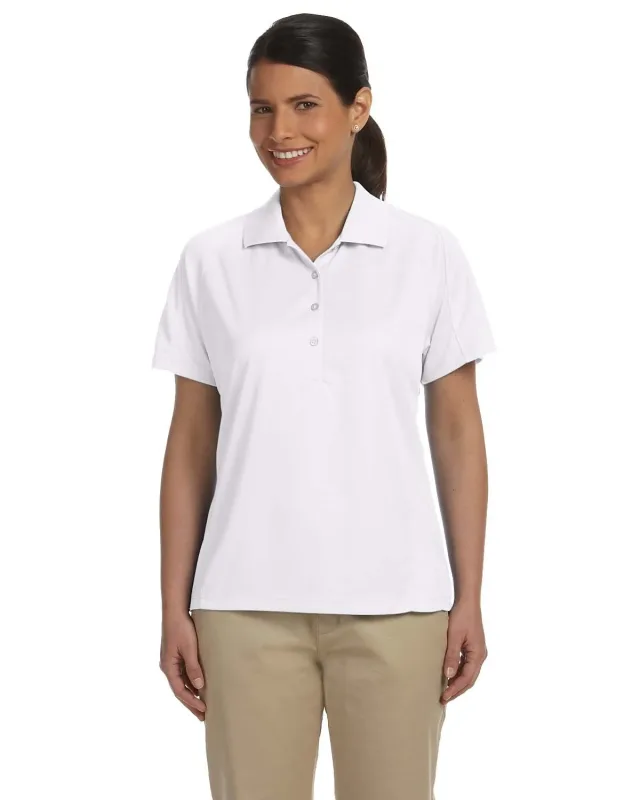 Harriton Ladies' Polytech Mesh Insert Polo — view 2