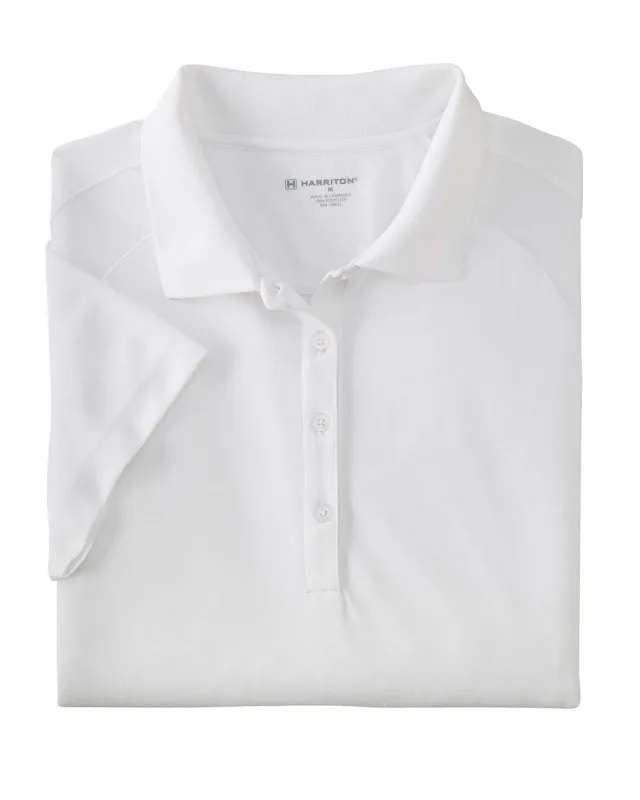 Harriton Ladies' Polytech Mesh Insert Polo — view 3