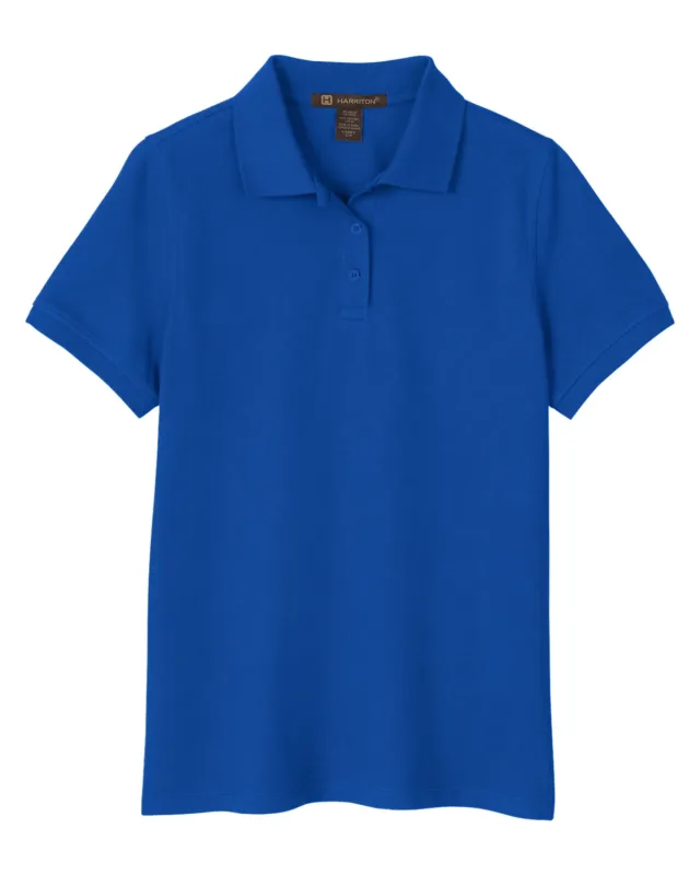 Harriton Ladies' Valiant Cotton Snag Protect Polo — view 3