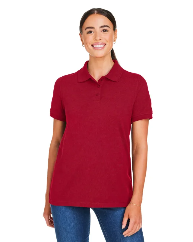 Harriton Ladies' Valiant Cotton Snag Protect Polo — view 44