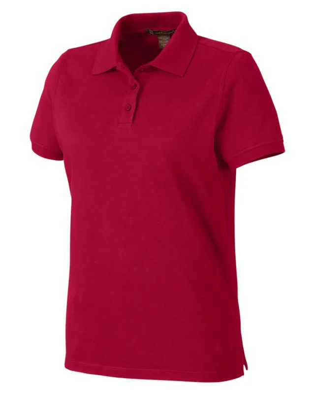 Harriton Ladies' Valiant Cotton Snag Protect Polo — view 46