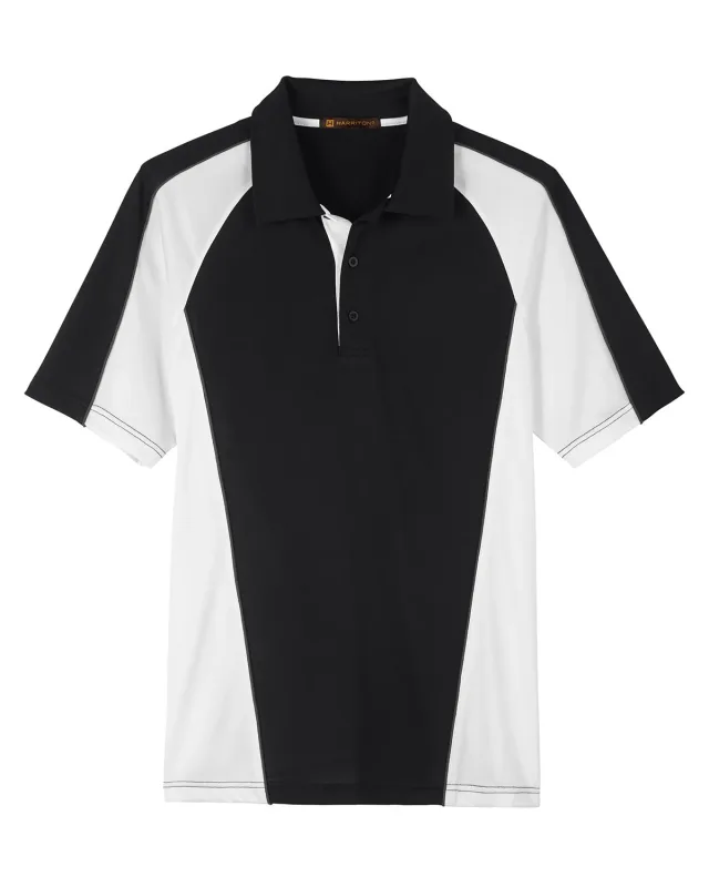 Harriton Men's Advantage Snag Protection Plus IL Colorblock Polo — view 3
