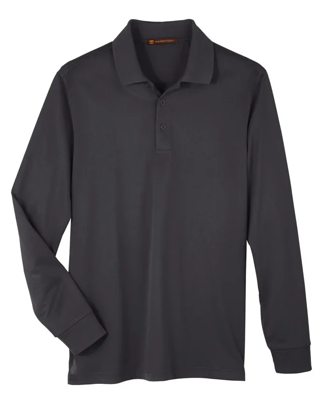Harriton Men's Advantage Snag Protection Plus IL Long Sleeve Polo — view 23