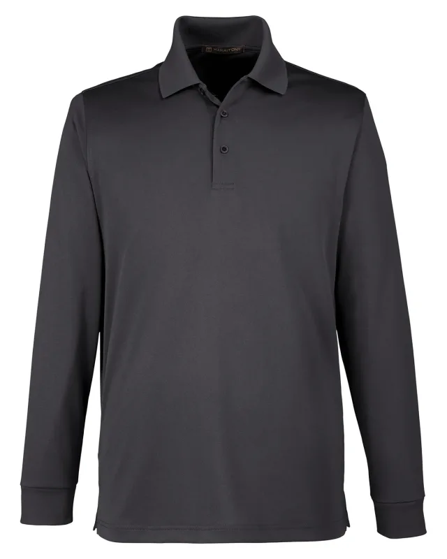 Harriton Men's Advantage Snag Protection Plus IL Long Sleeve Polo — view 28