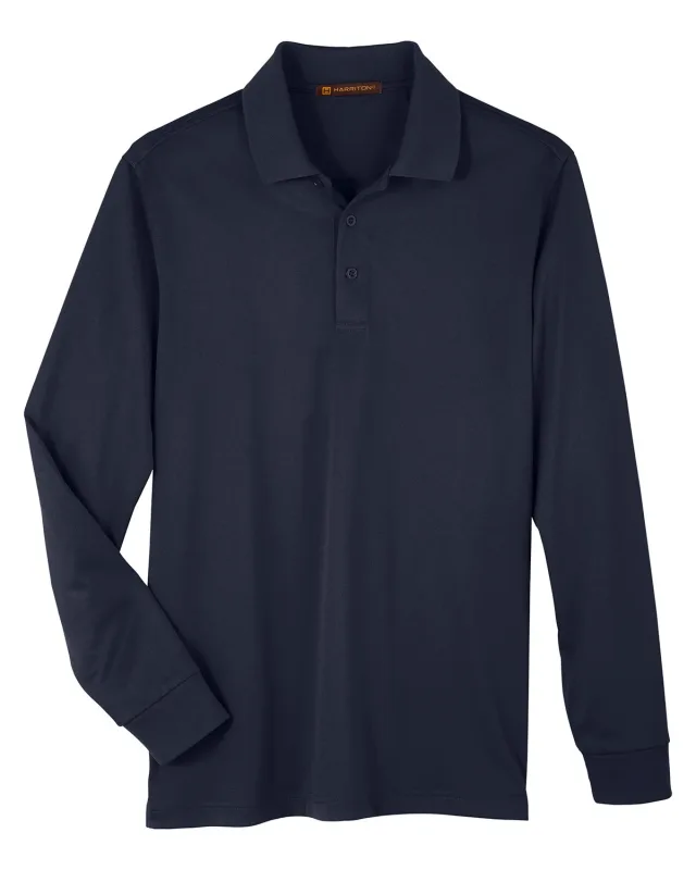 Harriton Men's Advantage Snag Protection Plus IL Long Sleeve Polo — view 33