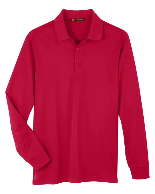 Harriton Men's Advantage Snag Protection Plus IL Long Sleeve Polo — view 43