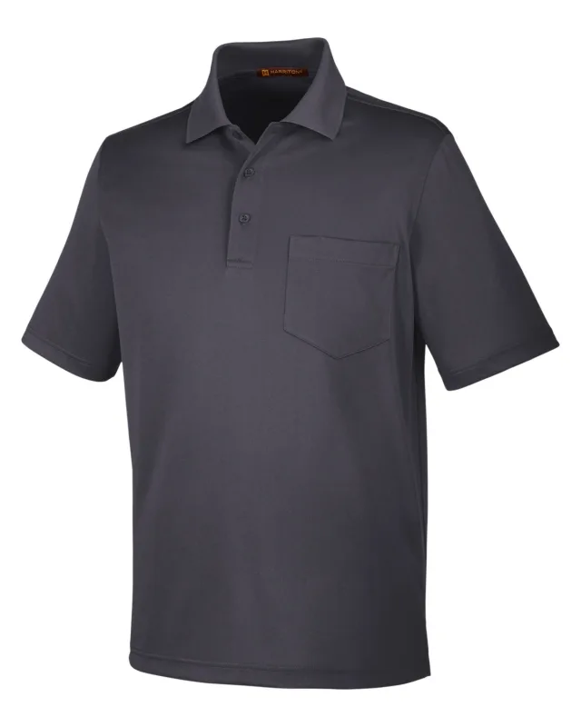 Harriton Men's Advantage Snag Protection Plus IL Pocket Polo — view 26