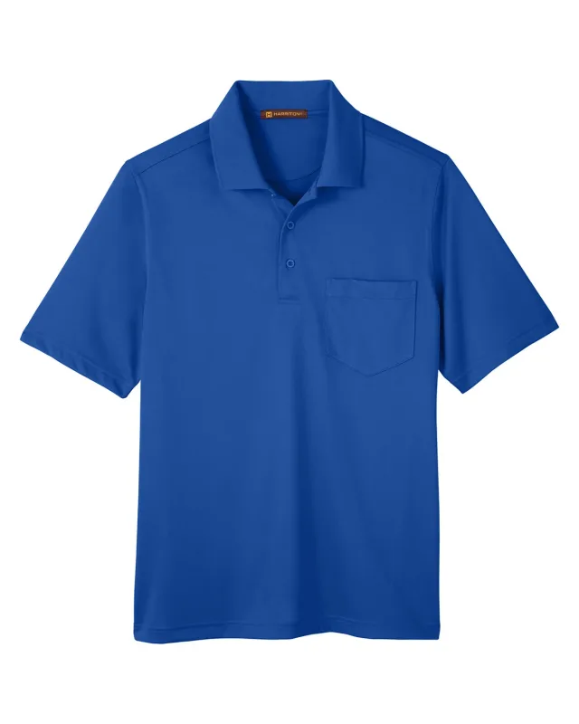 Harriton Men's Advantage Snag Protection Plus IL Pocket Polo — view 3