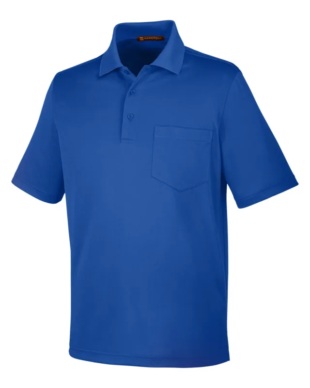 Harriton Men's Advantage Snag Protection Plus IL Pocket Polo — view 6