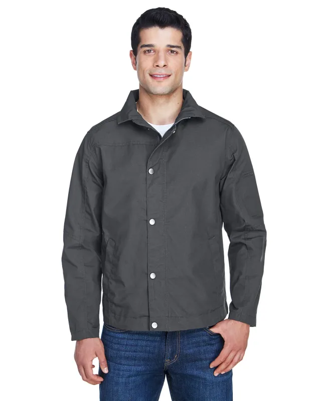 Harriton Men's Auxiliary Canvas Work Jacket — view 4