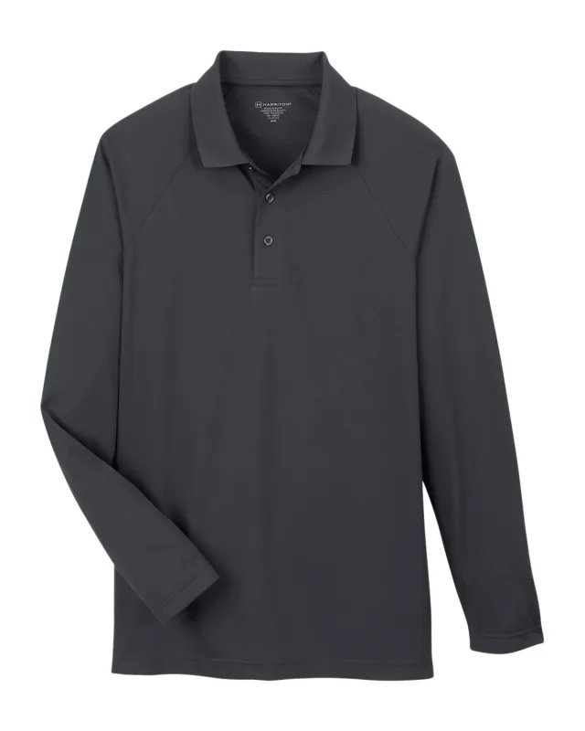Harriton Men's Charge Snag and Soil Protect Long-Sleeve Polo — view 13