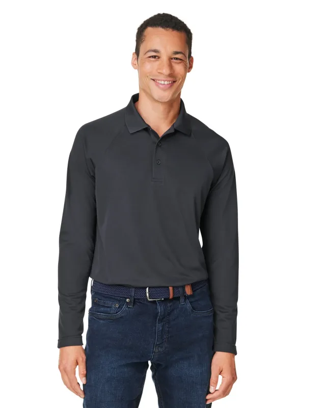 Harriton Men's Charge Snag and Soil Protect Long-Sleeve Polo — view 14