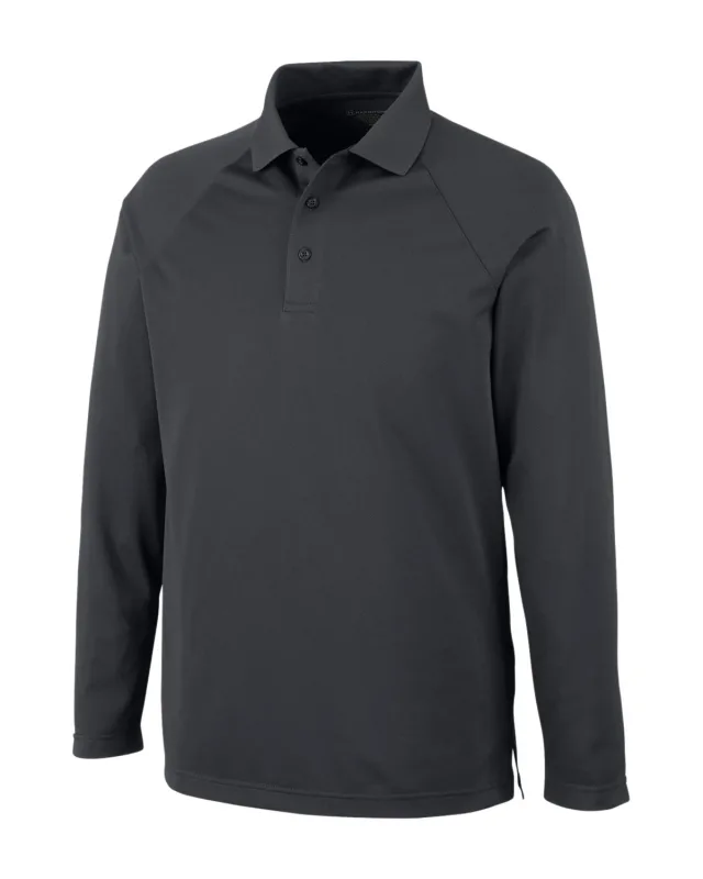 Harriton Men's Charge Snag and Soil Protect Long-Sleeve Polo — view 16