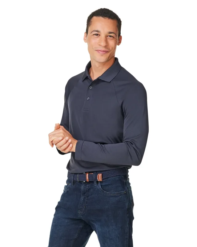 Harriton Men's Charge Snag and Soil Protect Long-Sleeve Polo — view 19