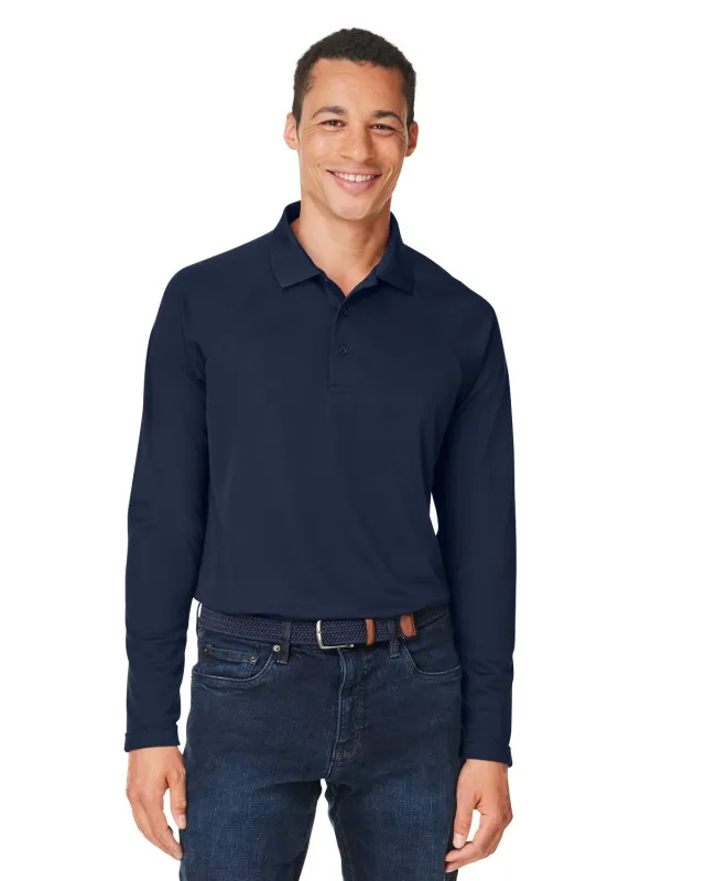 Harriton Men's Charge Snag and Soil Protect Long-Sleeve Polo — view 24