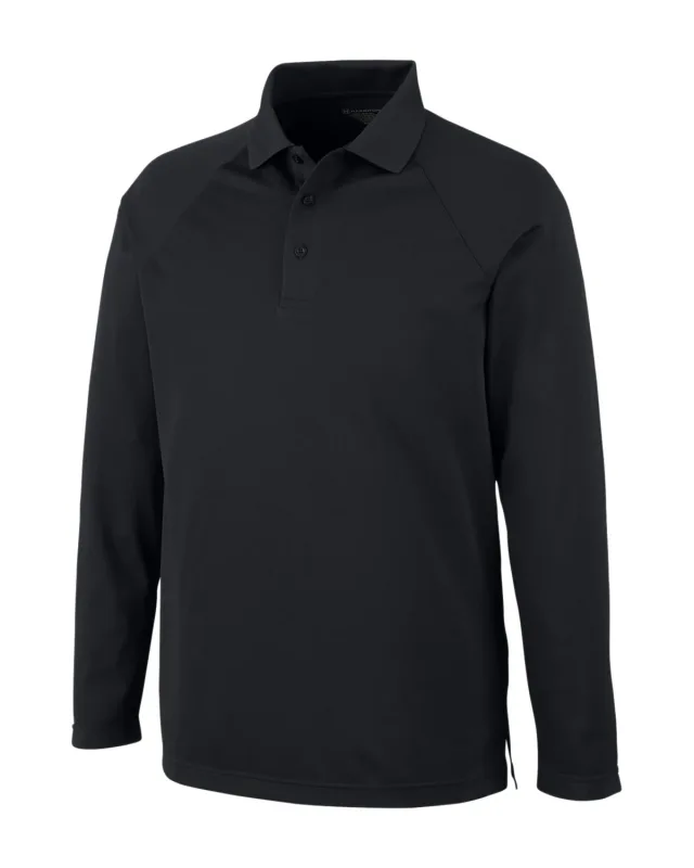 Harriton Men's Charge Snag and Soil Protect Long-Sleeve Polo — view 6