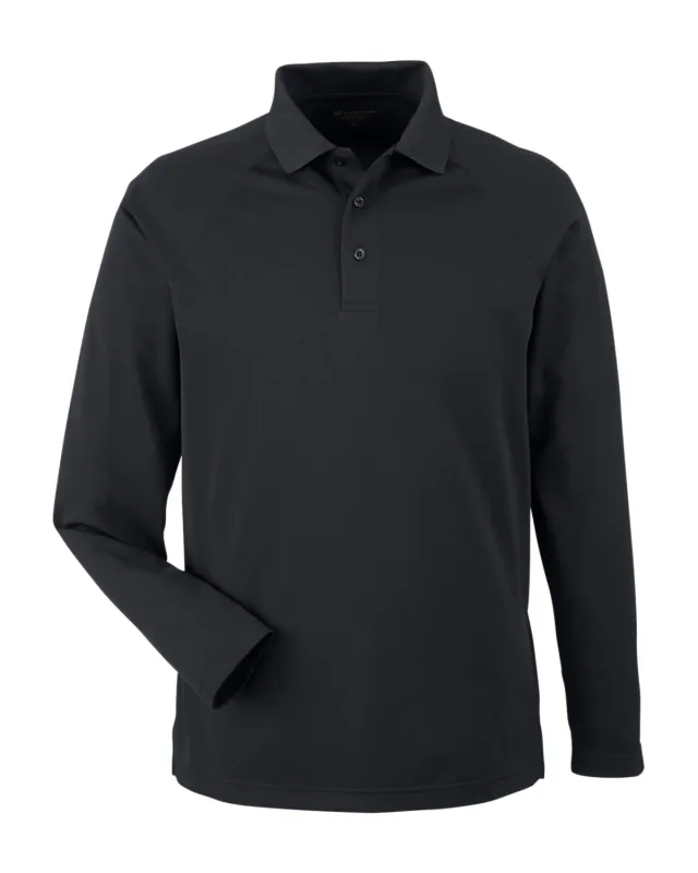 Harriton Men's Charge Snag and Soil Protect Long-Sleeve Polo — view 8