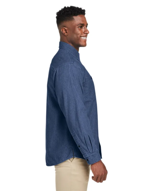 Harriton Men's Denim Shirt-Jacket — view 10