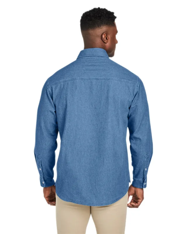 Harriton Men's Denim Shirt-Jacket — view 11