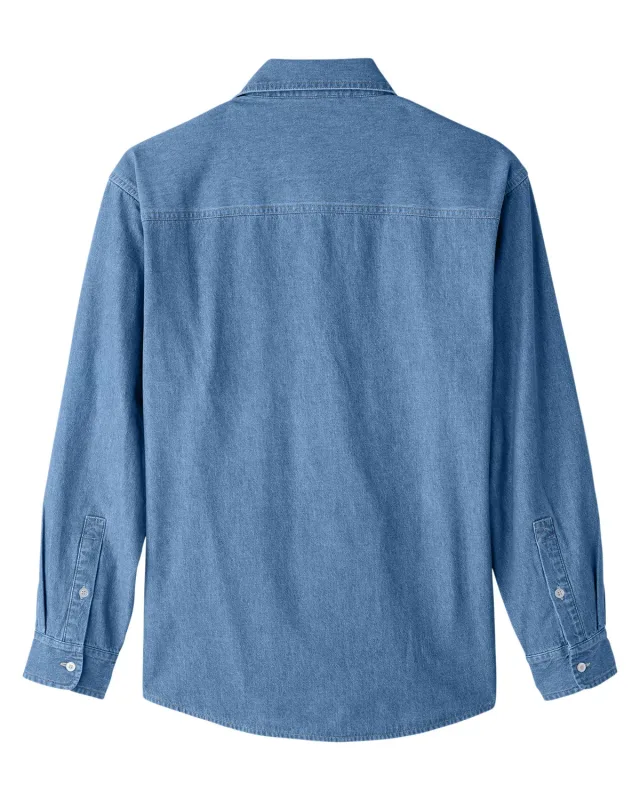 Harriton Men's Denim Shirt-Jacket — view 12