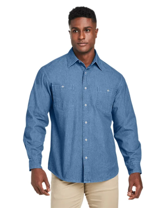 Harriton Men's Denim Shirt-Jacket — view 14