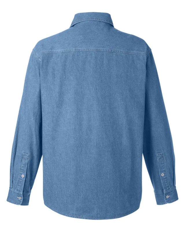 Harriton Men's Denim Shirt-Jacket — view 15