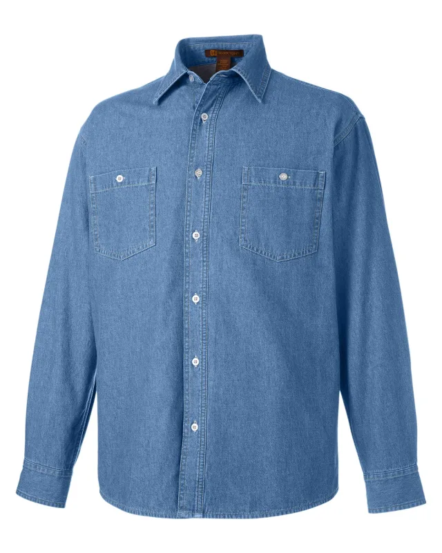 Harriton Men's Denim Shirt-Jacket — view 16
