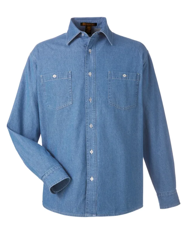 Harriton Men's Denim Shirt-Jacket — view 18