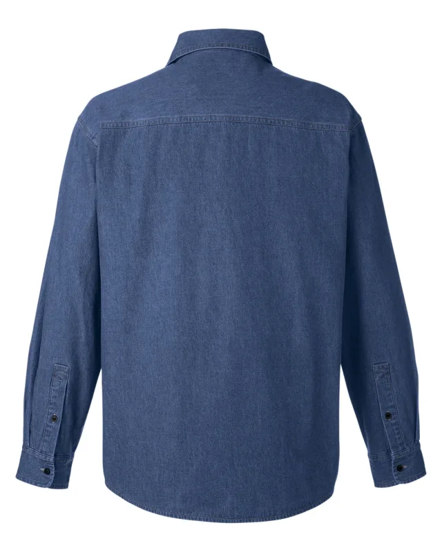 Harriton Men's Denim Shirt-Jacket — view 5