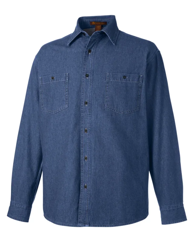 Harriton Men's Denim Shirt-Jacket — view 6