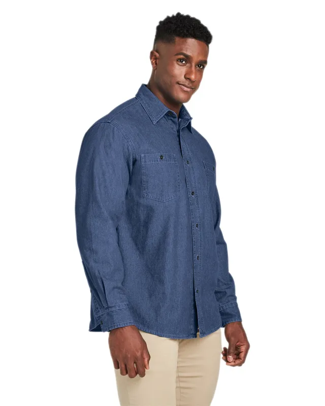 Harriton Men's Denim Shirt-Jacket — view 9